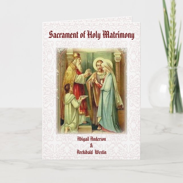 Catholic Wedding Sacrament Invitation (Front)