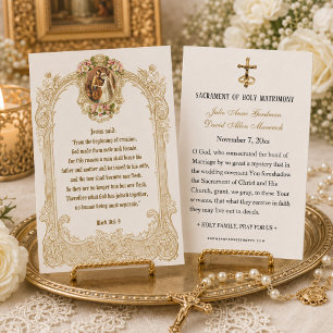 Catholic Wedding Scripture Prayer Card