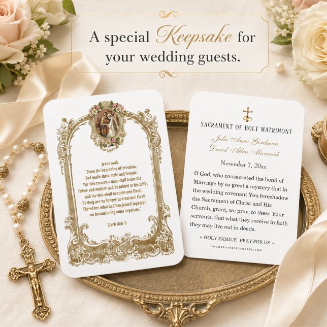 Catholic Wedding Scripture Prayer Card (Creator Uploaded)