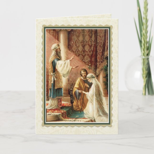 Catholic Wedding Virgin Mary St. Joseph Card (Front)