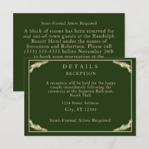Catholic Winter Wedding Details Enclosure Card