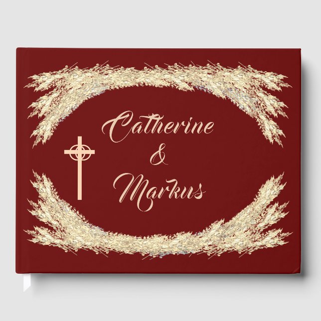 Catholic Winter Wedding  Guest Book (Front)