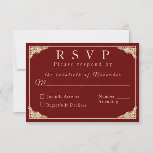 Catholic Winter Wedding Response Card