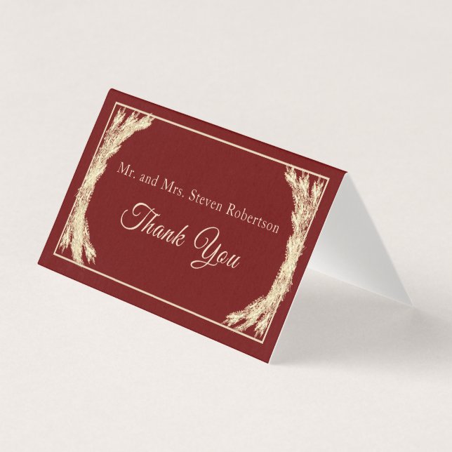 Catholic Winter Wedding Thank You Card (Front)