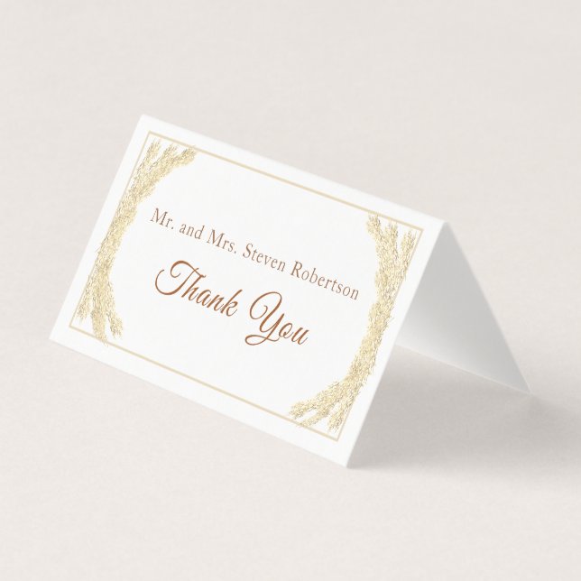 Catholic Winter Wedding Thank You Card (Front)
