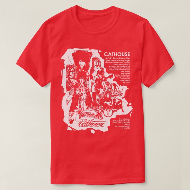 Cathouse Flyer Dark TShirt (Design Front)