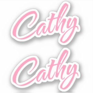 Cathy Decorative Name in Pink x2