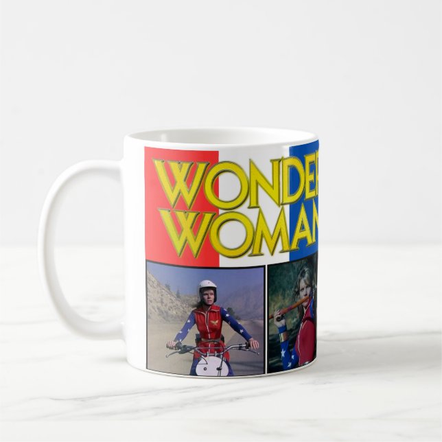 Cathy Lee Crosby Wonder Woman Coffee Mug (Left)