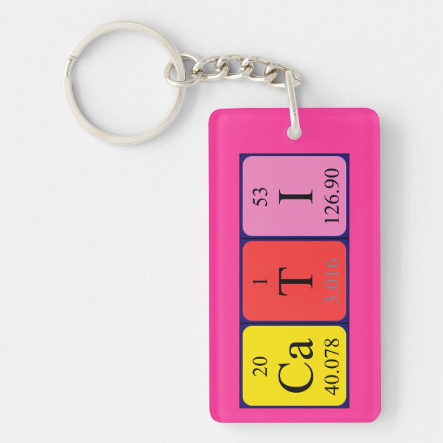 Cati periodic table name keyring (Front)