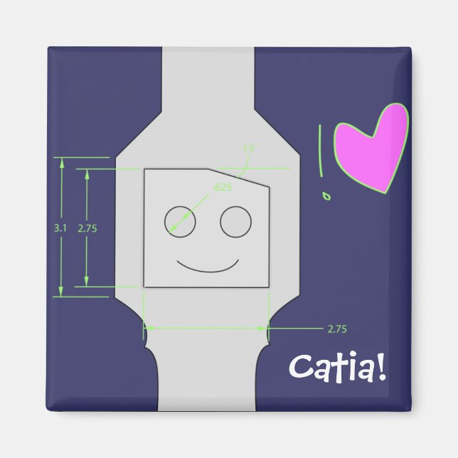 Catia Modelling Magnet (Front)