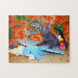 Catiana's Hawaiian Vacation - Surfer- Cat Puzzle