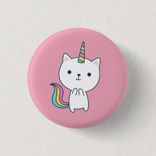 Caticorn Button Pink
