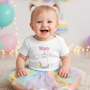 Caticorn Cat Meow-Gical baby name Bodysuit