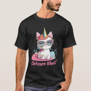 Caticorn Cat Unicorn Kawaii Rainbow Pastel Anime C T-Shirt