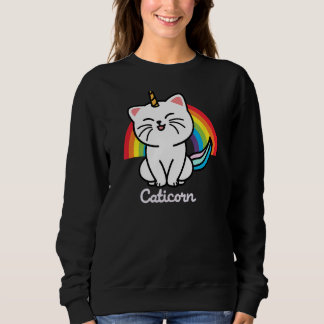Caticorn Cat Unicorn Rainbow Sweatshirt