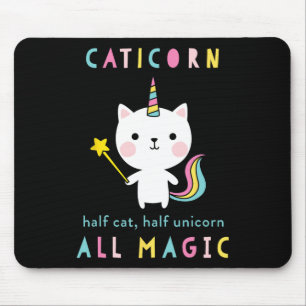 Caticorn Half Cat Unicorn Shirt Cute Girls Meowgic Mouse Mat
