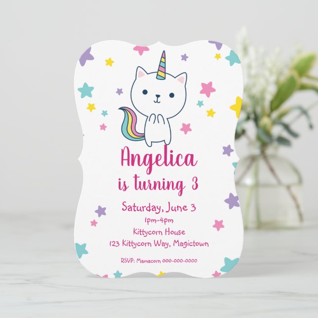 Caticorn | Invitation | Flat (Standing Front)