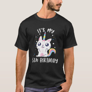 Caticorn Kawaii Cat Unicorn Age 5 T-Shirt