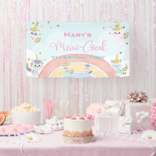 Caticorn Meow-Gical Birthday Banner