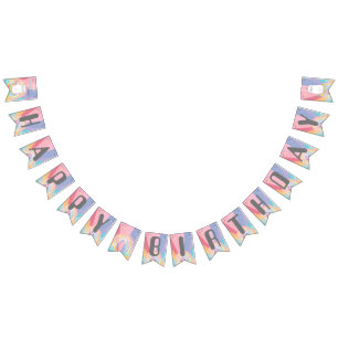 Caticorn Meow-Gical Birthday Bunting Flag