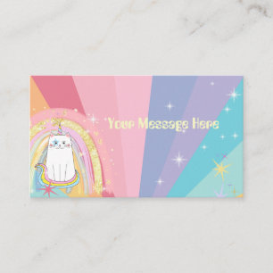 Caticorn Meow-Gical kid Birthday Message Enclosure Card