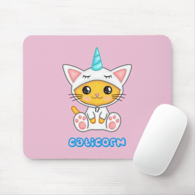 caticorn mouse mat (With Mouse)