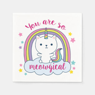 Caticorn   Napkins   You are so Meowgical