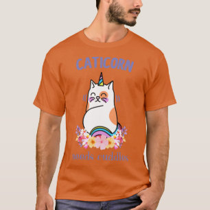 Caticorn Needs Cuddles Cute Unicorn Cat Fun T-Shirt