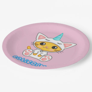 Caticorn Paper Plate