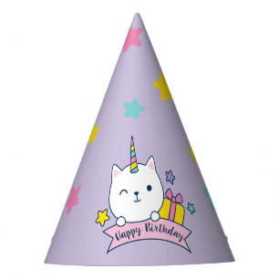 Caticorn Party Hat Lavendar