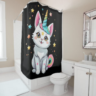 Caticorn Shower Curtain