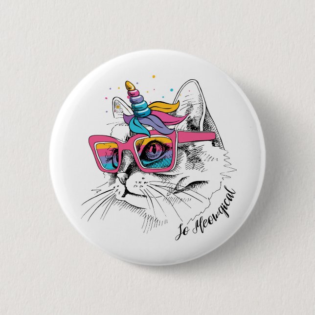 Caticorn | So Meowgical 6 Cm Round Badge (Front)