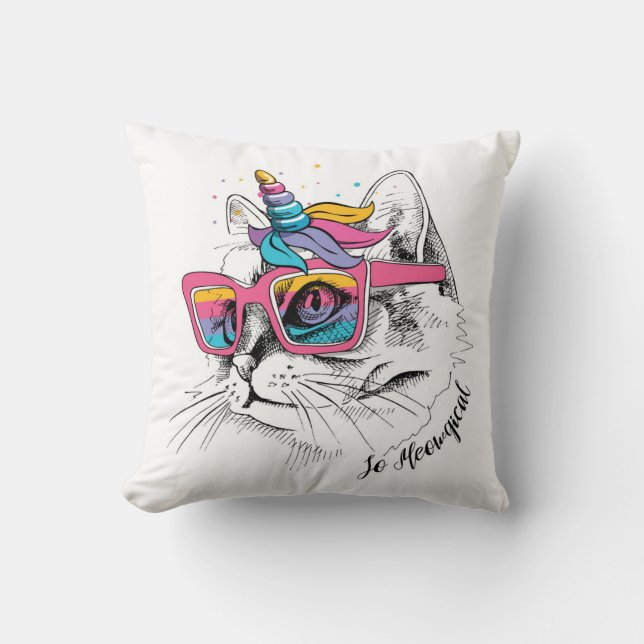 Caticorn | So Meowgical Cushion (Front)