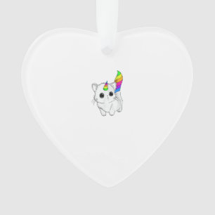 Caticorn Tshirt Unicorn Cat Shirt Rainbow Girls Bo Ornament