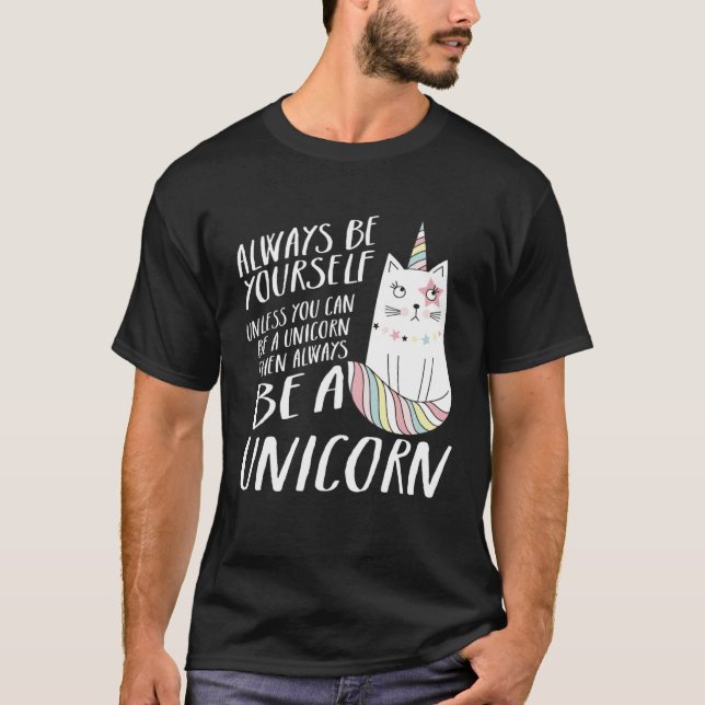 Caticorn  Unicorn Cat Kittycorn Girls Women Rainbo T-Shirt (Front)