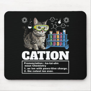 Cation Chemistry Humour Science Teacher Cat Pun Ca Mouse Mat