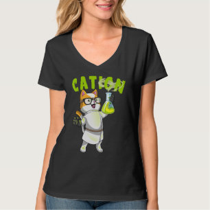 Cation Cute Science Cat Pawsitive Element Chemistr T-Shirt