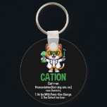 Cation Cute Science Pawsitive Element Chemistry Key Ring<br><div class="desc">science and chemistry, awesome cute tee for a chemistry nerd science lab This hilarious periodic table pun tee is awesome for any chemistry student, professor, teacher, or science major with a dry sense of humour. awesome tee for people who loves cats very much. Cat lovers out there, this shirt is...</div>