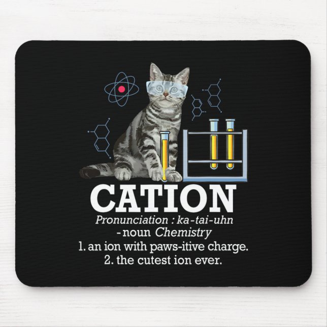 Cation - Funny Chemistry Humour Science Teacher Ca Mouse Mat (Front)