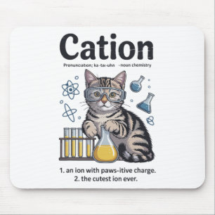 Cation Shirt Cat Science Chemistry Teacher Funny C Mouse Mat