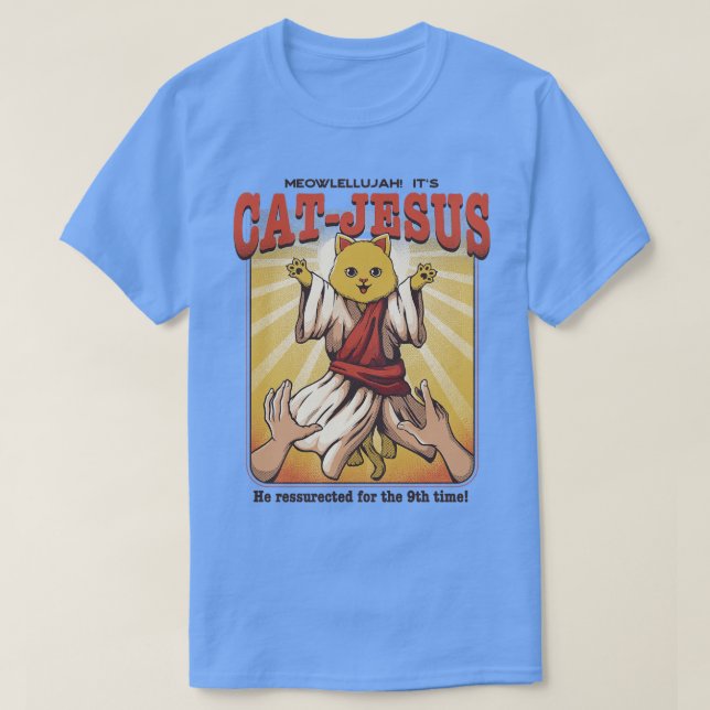 CatJesus by Tobe Fonseca T-Shirt (Design Front)