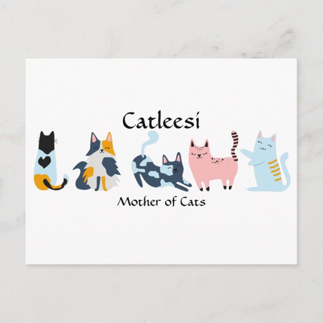 Catleesi, Mother of Cats Postcard (Front)