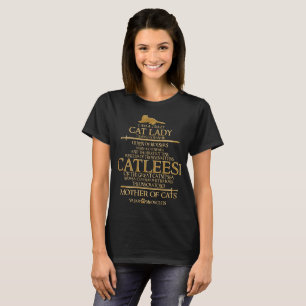Catleesi Mother of Cats T-Shirt For Cat Lovers