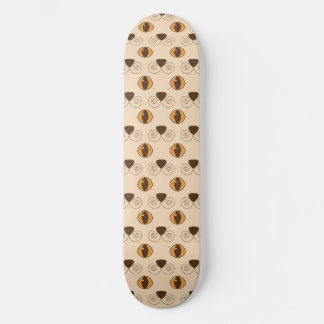 catlike eyes and nose with whiskers skateboard
