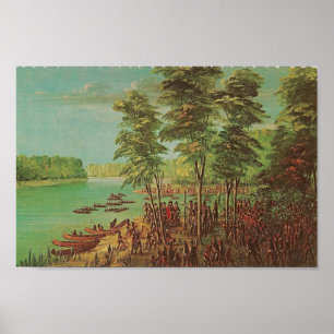 Catlin Native American Art Poster