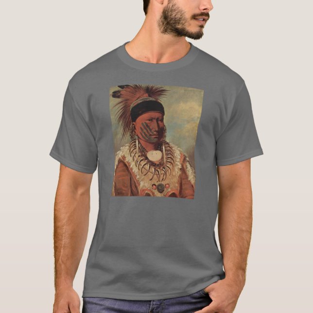 Catlin Native American Art T-Shirt (Front)