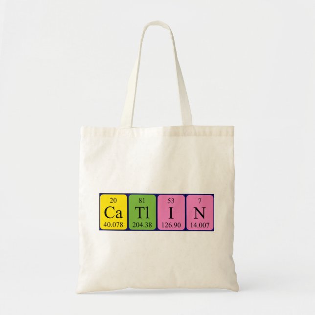 Catlin periodic table name tote bag (Front)