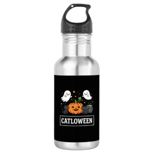 Catloween Cute Ghost Cat Halloween Design_1 532 Ml Water Bottle