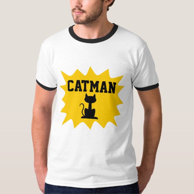 CATMAN Men's Cat T-Shirts (Front)
