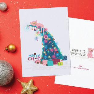 Catmas Tree Christmas Card